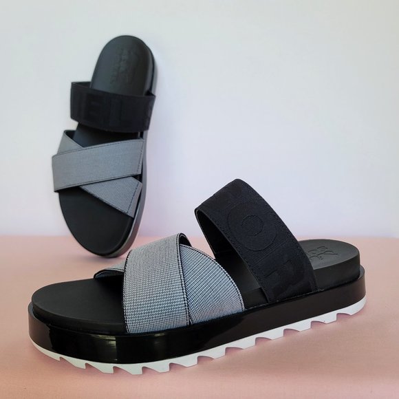 SOREL Roaming Sport Slide Sandals- Women's Size 9.5 - White/Black color⭐ - Picture 1 of 16